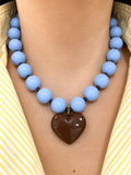 COLLAR CHICLE AZUL CON CAFE