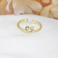 ANILLO GRADUABLE CORAZON NUDO
