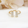 ANILLO DOS PALITOS ZIRCONADOS