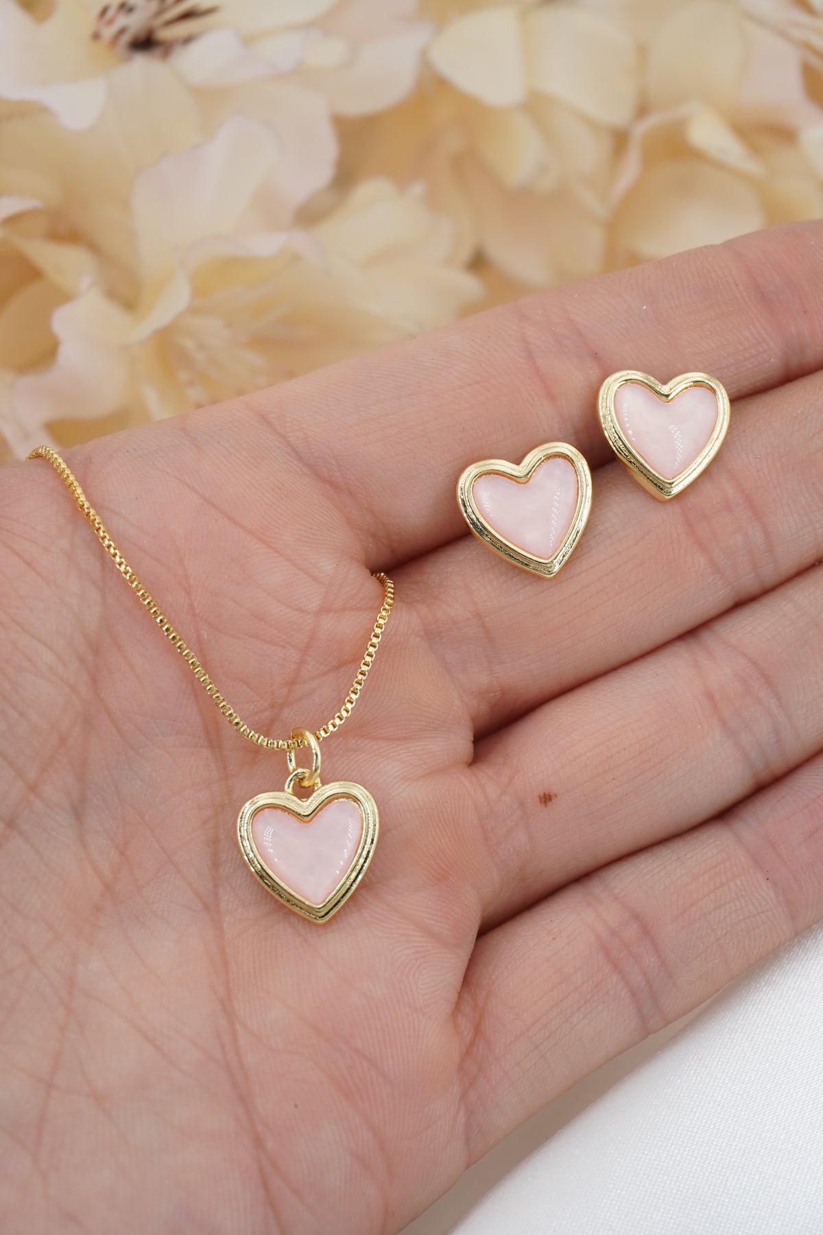 CONJUNTO CORAZON ROSA