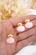 CONJUNTO OVALO ROSA