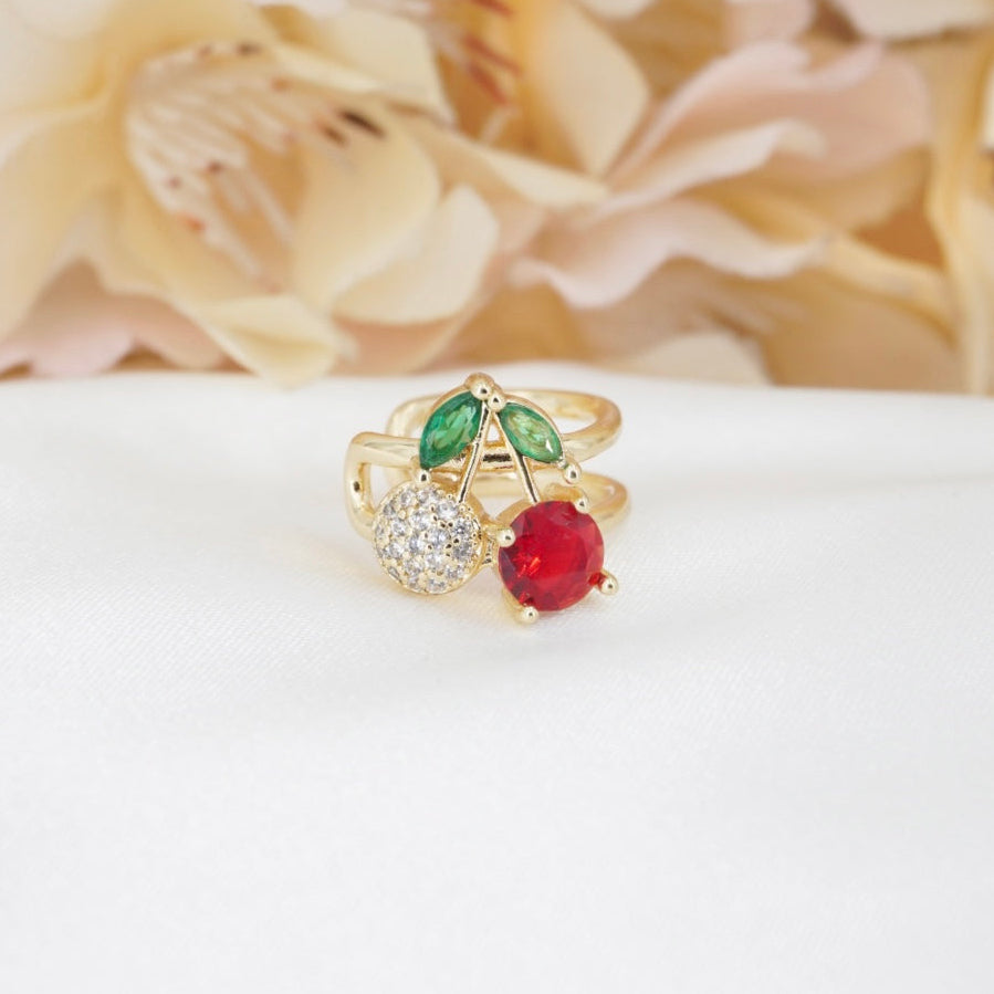 EARCUFF CEREZA ZIRCONADAS