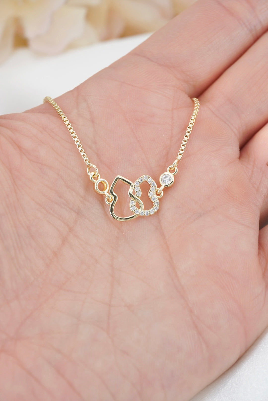 PULSERA DUO DIJE UNO CON ZIRCONES