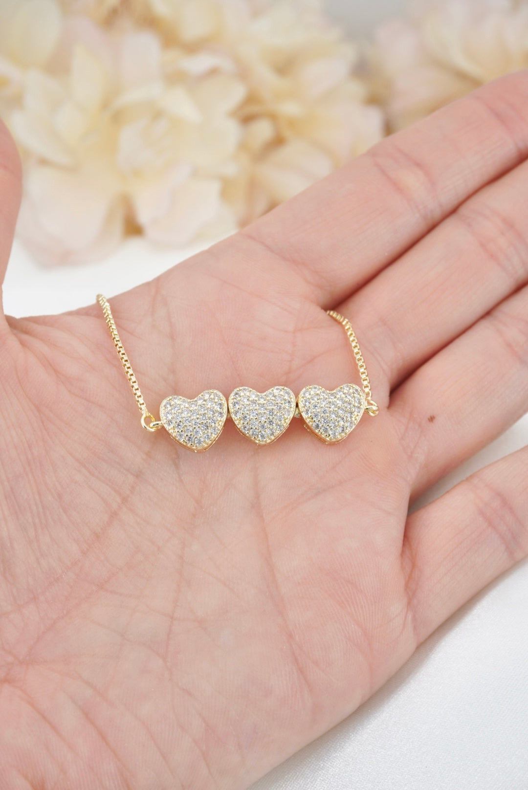 PULSERA CORAZONES ZIRCONADOS